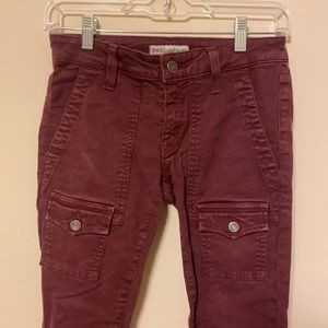 Maroon Joie skinny jeans